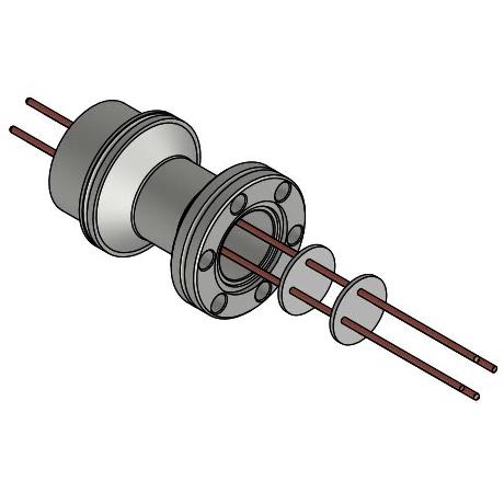 2000V真空贯穿CF电极法兰
