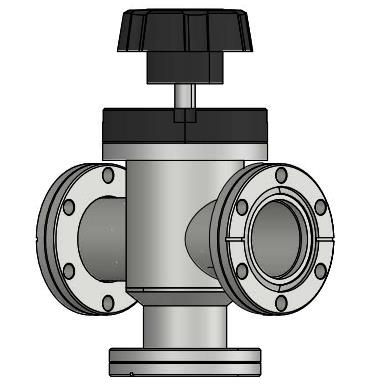 真空CF法兰手动三通角阀