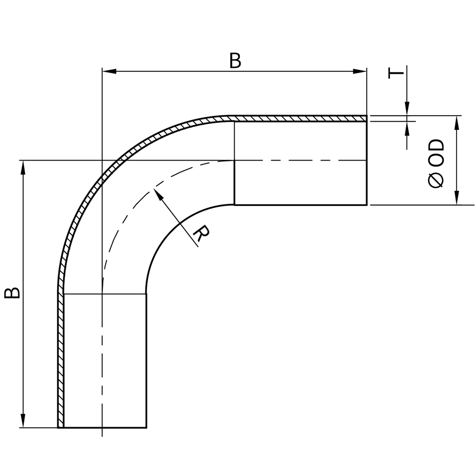 90° 焊式特长弯头