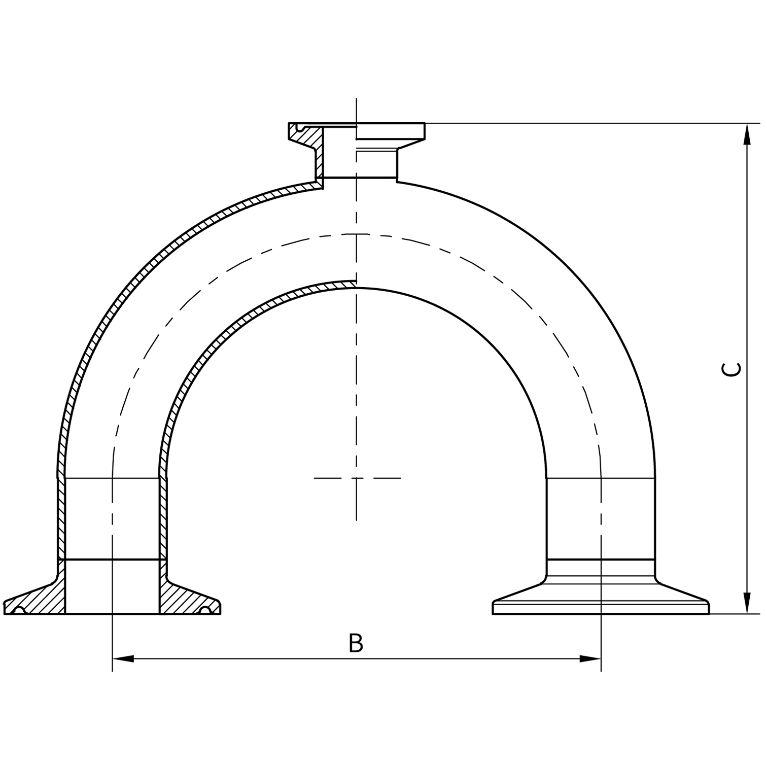180° 卡式U型三通