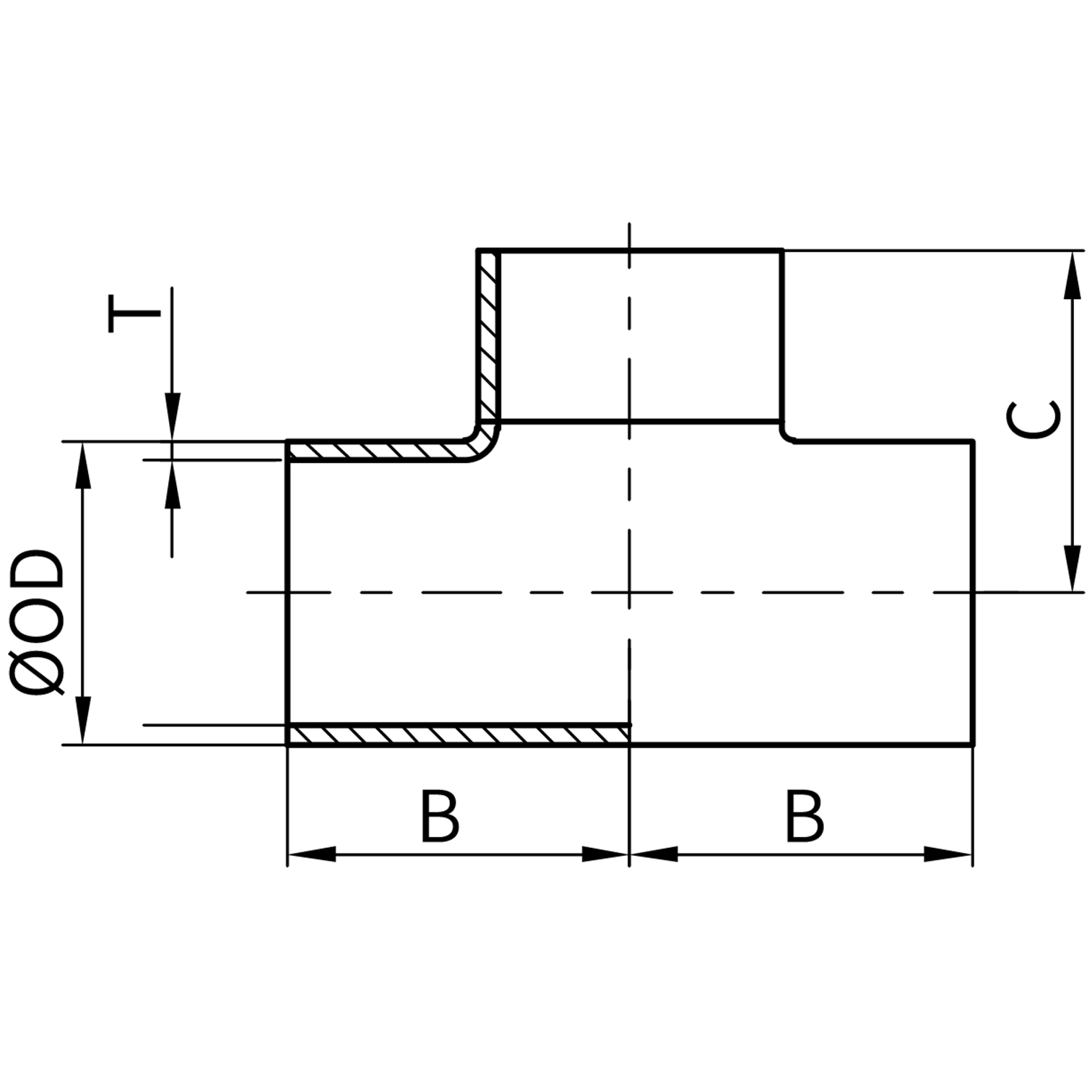 焊式同径短三通