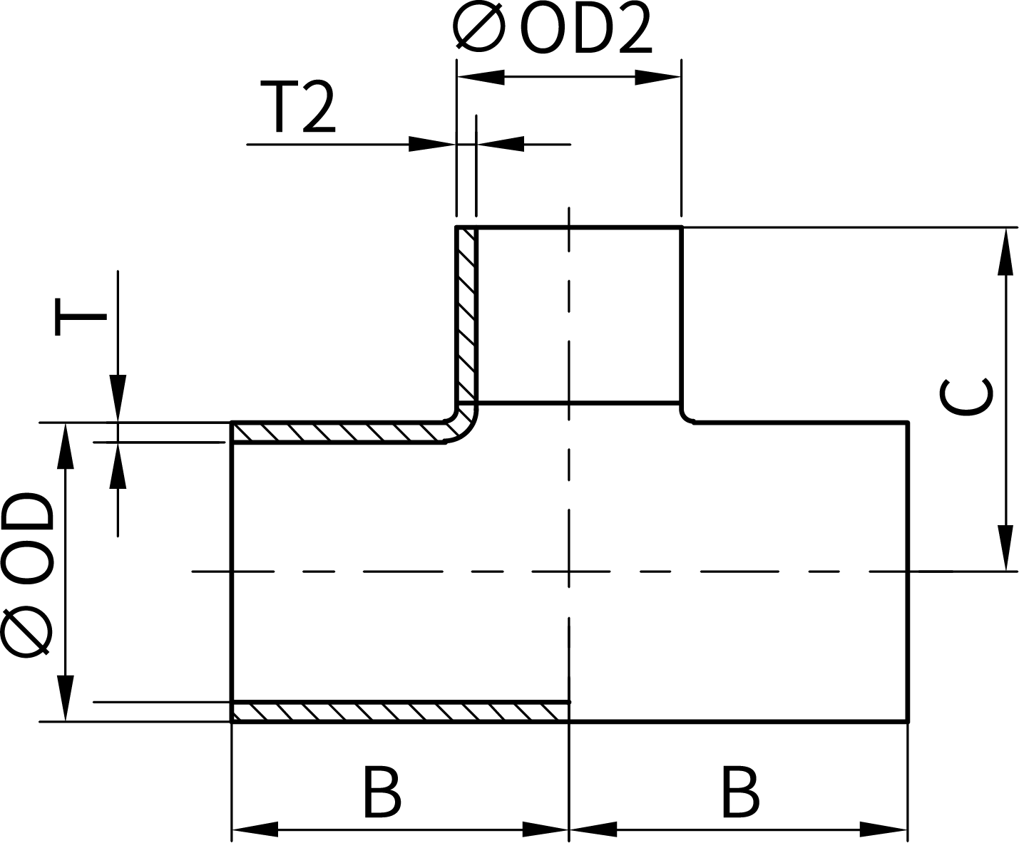 焊式异径短三通