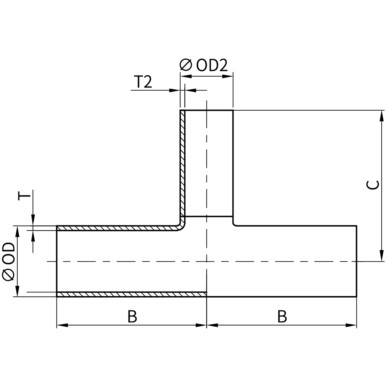 焊式异径特长三通