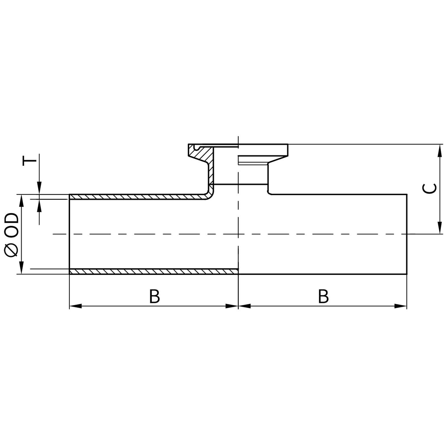 单卡短切异径三通