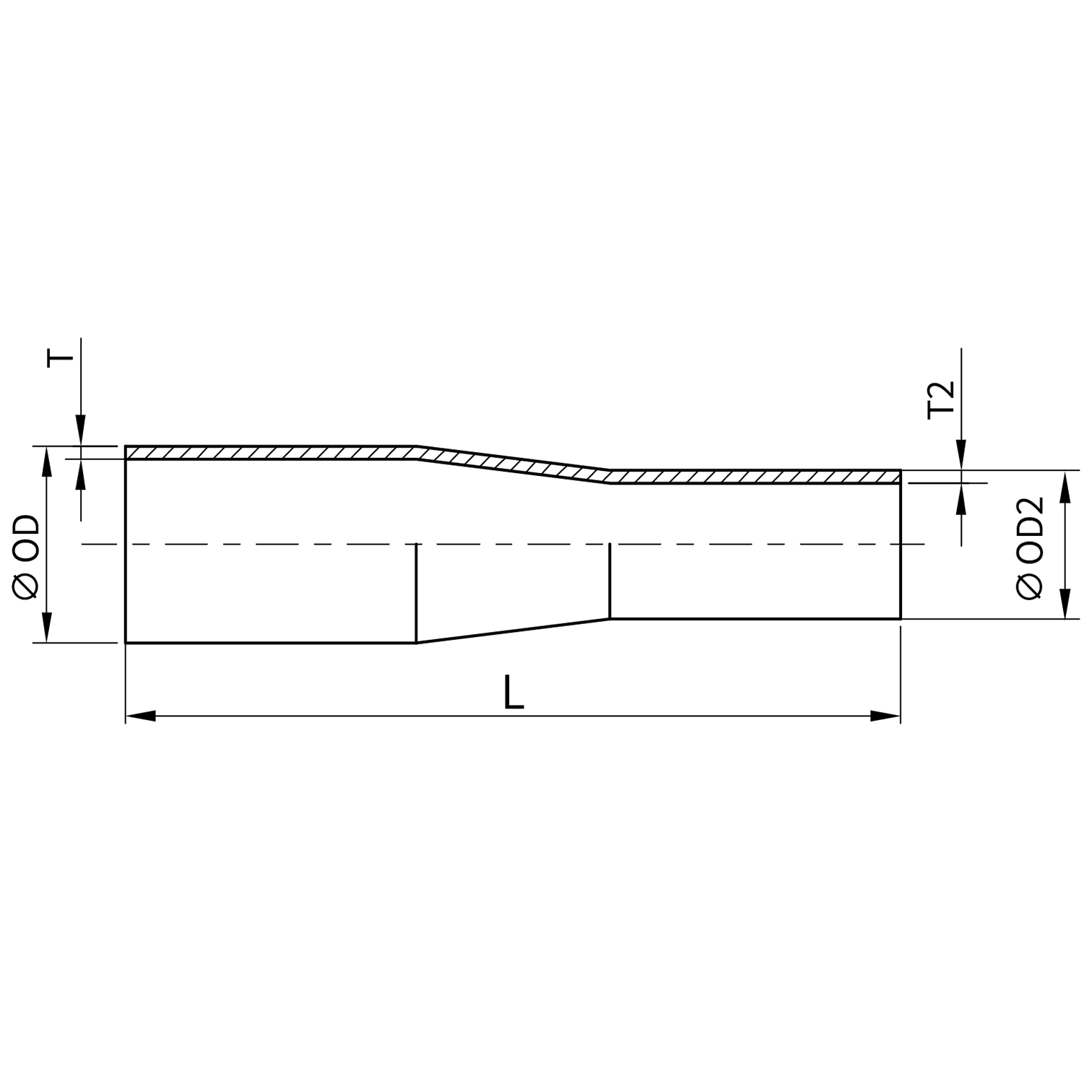 焊式加长同心大小头