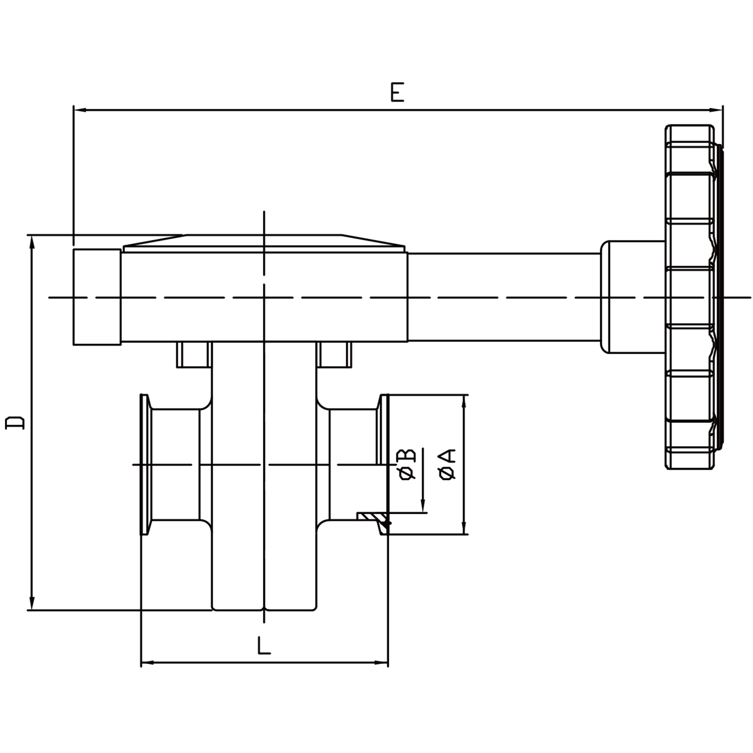 夹式手动微调蝶阀
