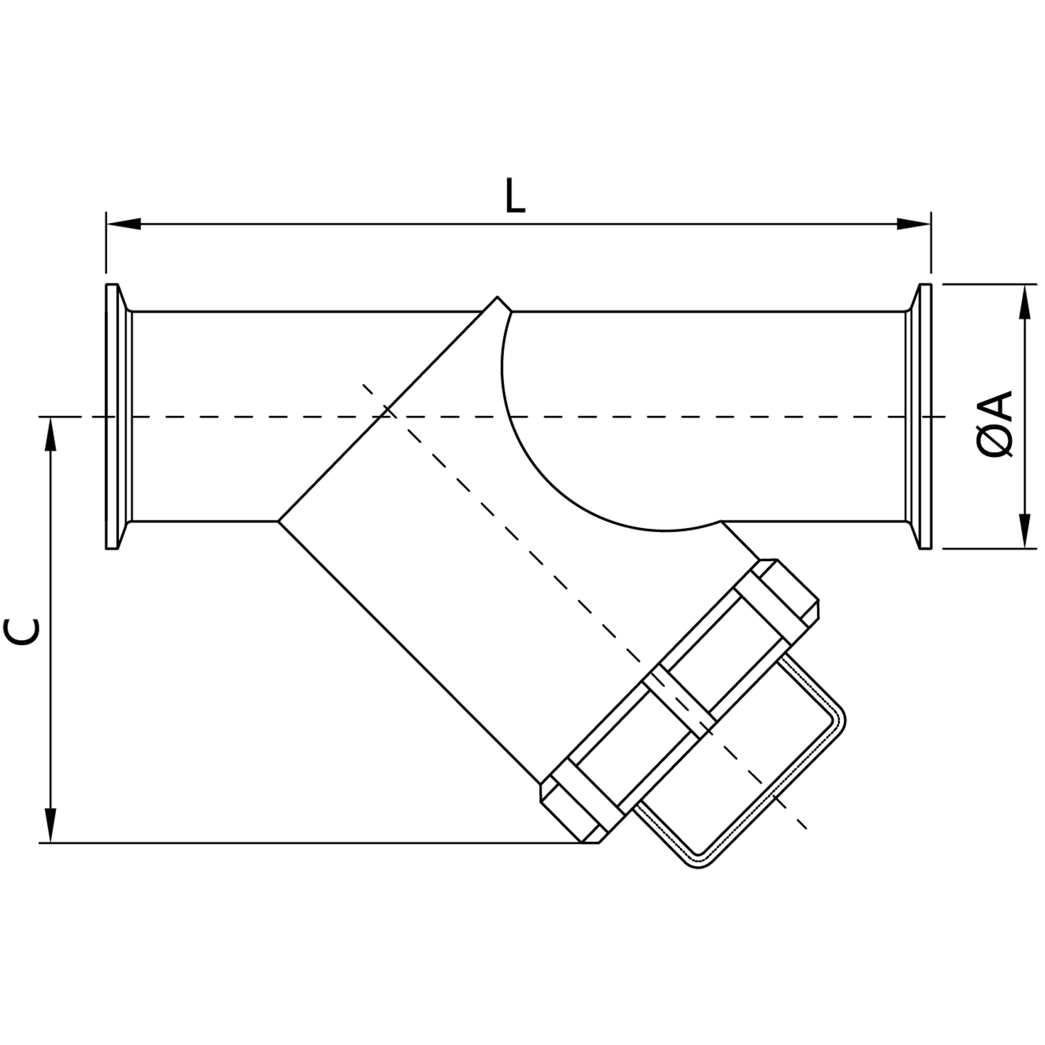 Y 型夹式过滤器