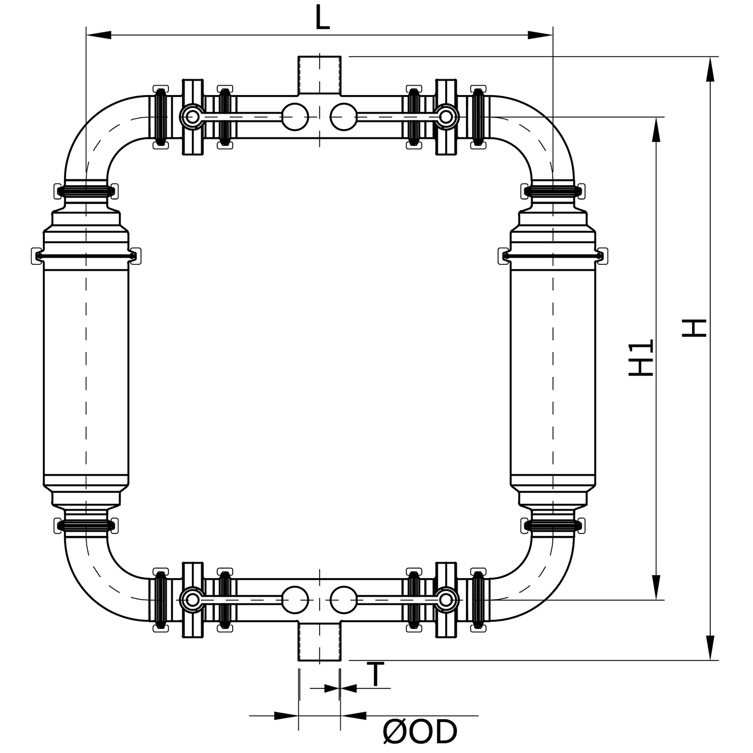 180 度焊式双联过滤器